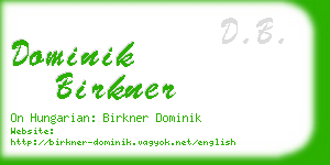 dominik birkner business card